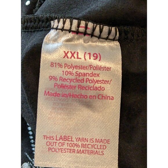 No Boundaries Juniors XXL Flare Pants Celestial Black Silver Foil Print Pull On - Picture 6 of 6